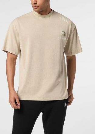 Plein Sport T-Shirt Round Neck Men in Beige at Nordstrom, Size Xxx-Large
