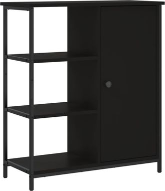 vidaXL Vidaxl - Aparador De Madera De Ingenier&iacute;a Negro 70x30x80 Cm