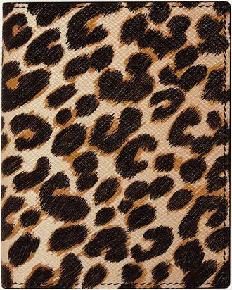 Smythson Panama Leopard Passport Cover