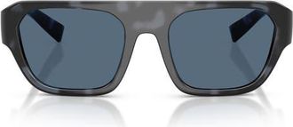 Dolce & Gabbana 54mm Square Sunglasses in Blue Havana /Dark Blue at Nordstrom