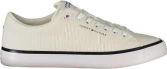 Tommy Hilfiger Mens Canvas Laceup Sneakers - Ivory - Size EU 45