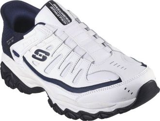 Skechers Mens After Burn Sneakers In White Navy