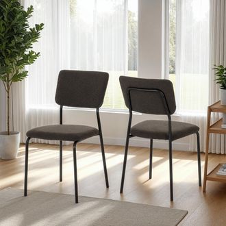 Seconique Sheldon Chair( Set Of 4 ) in Dark Grey