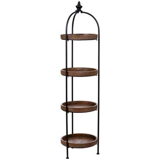 Wanderlust Deco Estanter&iacute;a de madera y metal con 4 baldas 42x42x167h cm