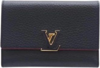 Louis Vuitton Pre-owned Wallets, female, Blue, Size: ONE SIZE Pre-owned Tri-fold Wallet