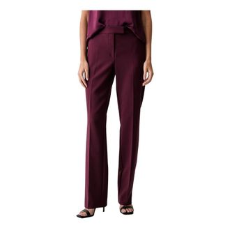 Fracomina Broeken, Dames, Paars, L, Leer, Elegante Chino Broek