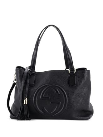 Gucci Borsa tote Soho Working media in pelle - Nero