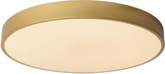 Lucide Lucide - unar - Flush Ceiling Light - Ø49.5cm- led Dim. - 1x36W 2700K - 3 StepDim - Matt Gold, Brass