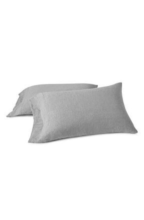 Coyuchi Relaxed Organic Linen Pillowcase in Slate Chambray at Nordstrom, Size King