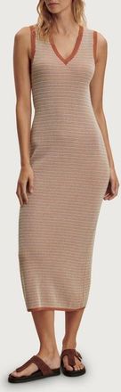 Varley Albane Knit Cotton Midi Dress in Caramel Clay at Nordstrom, Size X-Large