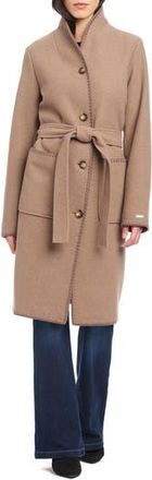 Sanctuary Whipstitched Soft Touch Coat in Hazelnut Melange at Nordstrom Rack, Size X-Small