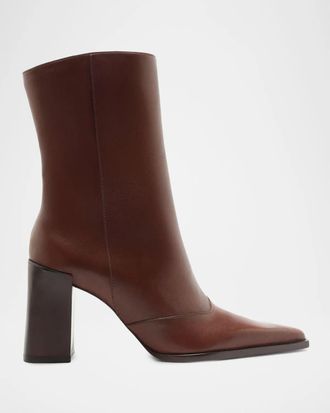Schutz 85mm Raffaela Leather Ankle Boots