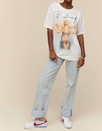 Daydreamer Britney Spears Slave 4 U Merch Tee Top In Vintage White