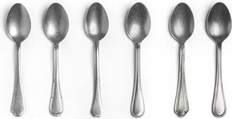 Mepra Original Vintage Coffee Spoons Set - 6 Pieces in Pewter Silver at Nordstrom