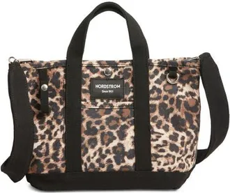 Nordstrom Small 125th Anniversary Structured Tote in Beige Janie Leopard at Nordstrom