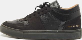 Common Projects Black Leather High Top Sneakers