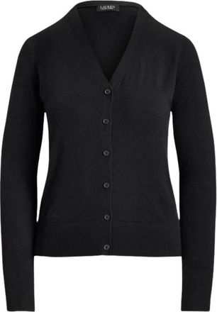 Ralph Lauren Katoenen Blend Vest - Dames - Vesten - Zwart - S - Katoen - Truien & Vesten