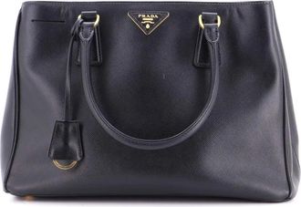 Prada Gardeners Saffiano Leather Medium tote bag - Zwart