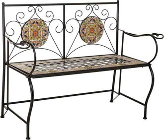 Wanderlust Deco Banco de metal multicolor 110x50x88h cm