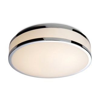 Netlighting Atlantis LED Round Flush Bathroom Ceiling Light White Diffuser Chrome Trim IP44