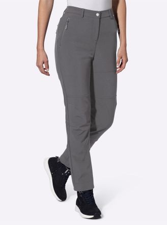 Casual Looks Softshellhose CASUAL LOOKS, Damen, Gr. 36, Normalgr&ouml;ssen, grau (anthrazit), 94% Polyester, 6% Elasthan, unifarben, Hosen Softshellhose