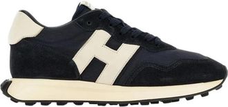 Hogan H601 Allacciata H Patch - Heren - Sneakers - Blauw - 41 EU - Leer - Schoenen