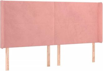 vidaXL Cabecero Con Led De Terciopelo Rosa 183x16x118/128 Cm Vidaxl