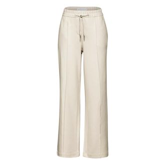 Cecil Rechte Wijde Broek - Dames - Broeken - Beige - Maat: L