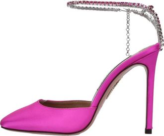 Aquazzura Schoenen, Dames, Roze, 37 EU, Leer, Gatsby Sling 105
