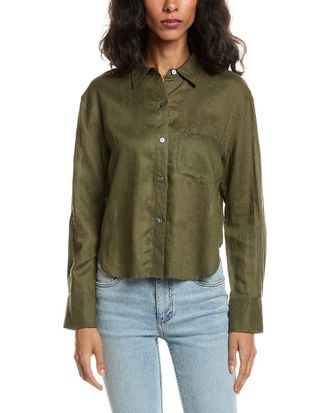 Theory Linen-Blend Boyfriend Shirt