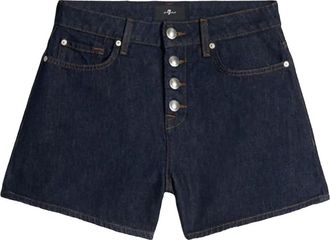 7 For All Mankind Shorts denim Kori con bottoni - Blu