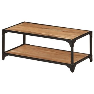 vidaXL Mesa De Centro De Madera Maciza Acacia 90x45x35 Cm Vidaxl