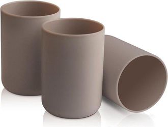 OEM Juego De 3 Vasos Para Cepillos De Dientes Fabricados En Pl&aacute;stico Apto Para Uso Alimentario