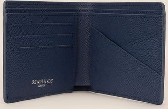 Oswin Hyde Mens Marylebone Navy Bifold Wallet