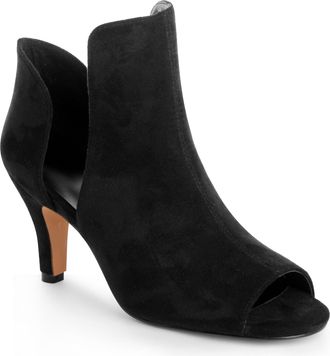 Ann Creek Womens Heeled Sandals Open Peep Toe Ankle Booties for Women Slip on Mid Heels Casual Summer Dressy Prom Party Ladies, Black, 5.5 UK