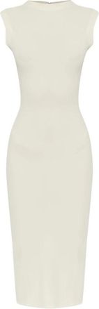 Jacquemus Alba Midi Jurk - Dames - Casual kleedjes - Beige - S - Kleedjes