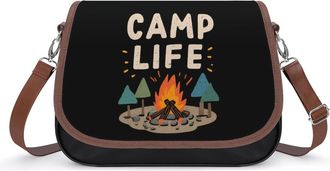 Generic Camp Life Fashion Womens Crossbody Bags Novelty Handbag Shoulder Bag Purse
