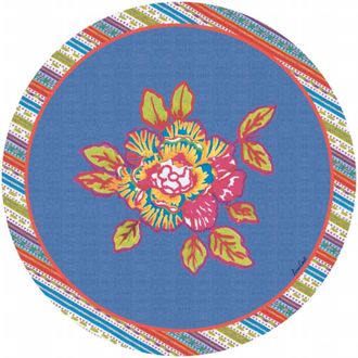 Lisa Corti English Rose Placemat - Set Of 2 In Glicine