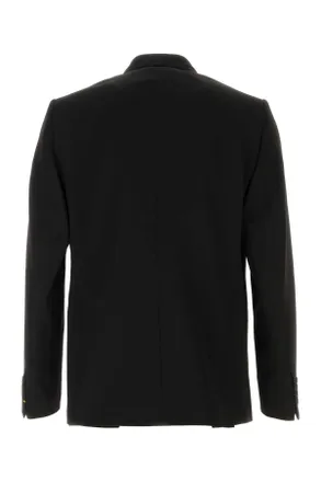 Fendi Double-Breasted Wool Blazer - Black