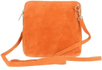 Girly HandBags Womens Genuine Suede Cross Body Shoulder Bag - Orange