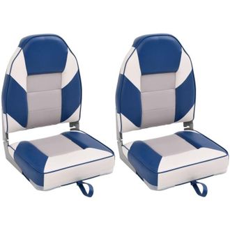 vidaXL Asientos De Barco Plegables Con Respaldo Alto 2 Uds 39x43x58 Cm Vidaxl