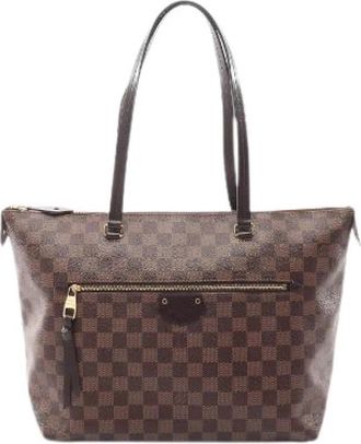 Louis Vuitton Pre-owned Iena MM Damier Tote Bag - Dames - Vintage Shopper - Bruin - ONE Size - Leer - Vintage