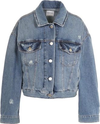 Pinko Pinko, Jassen, Dames, Blauw, S, Denim, Blauwe Denim Jack