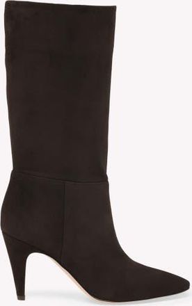 Gianvito Rossi Elise Booties in Moka Brown Suede at Nordstrom, Size 40.5