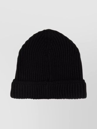 Premiata ribbed texture hat folded cuff