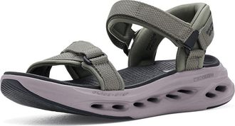 Skechers On-The-Go Max Cushioning Glide-Step Sandals Womens Shoes Olive/Multi : 11 B - Medium, Synthetic