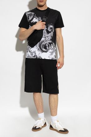 Versace Jeans Couture T-shirt With barocco Print, Mens, Black