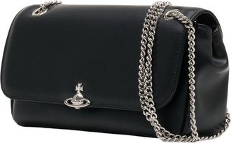 Vivienne Westwood Womens Chain Strap Crossbody Bag Black Synthetic