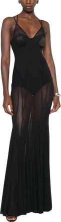 Elisabetta Franchi Gala Jurk - Dames - Avondkleed - Zwart - S - Kleedjes