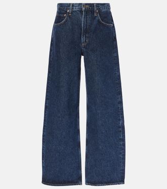A Gold E Low Curve mid-rise barrel-leg jeans